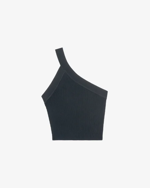 ASYMMETRICAL RIBBED TOP