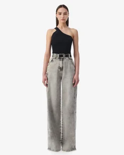 ASYMMETRICAL RIBBED TOP