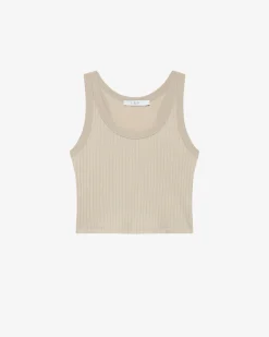 CROPPED RIBBED TANK TOP