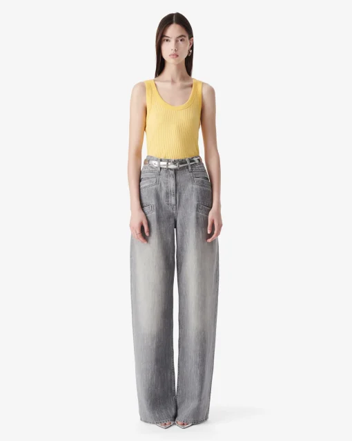 CROPPED RIBBED TANK TOP