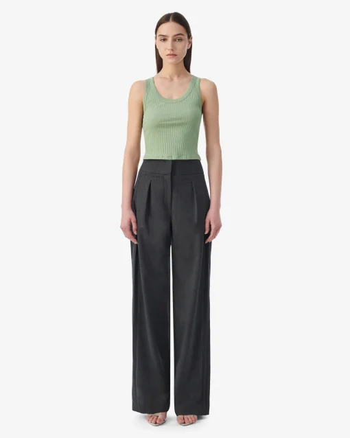CROPPED RIBBED TANK TOP