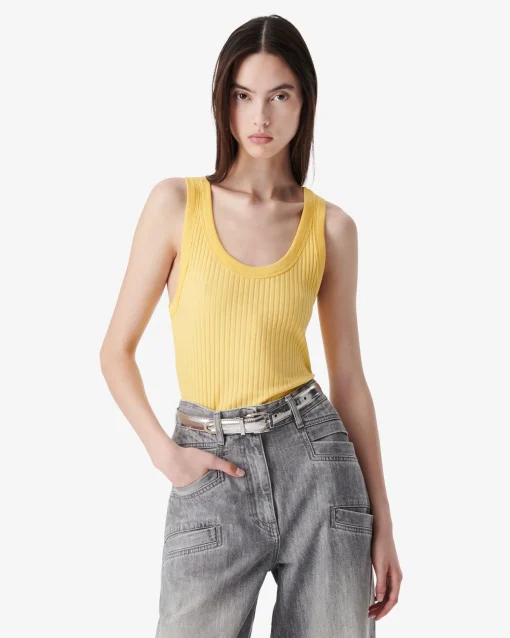 CROPPED RIBBED TANK TOP