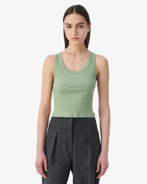 CROPPED RIBBED TANK TOP