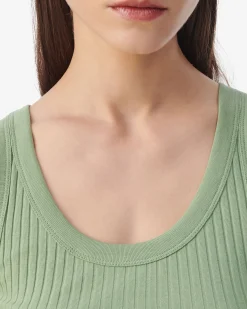 CROPPED RIBBED TANK TOP