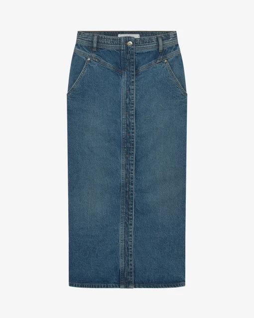 DENIM PENCIL SKIRT