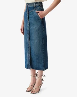 DENIM PENCIL SKIRT