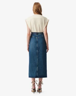 DENIM PENCIL SKIRT