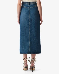 DENIM PENCIL SKIRT