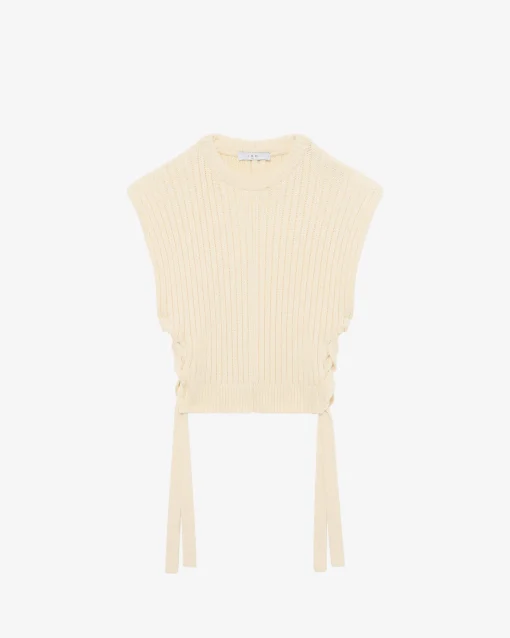LACE-UP SWEATER