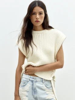 LACE-UP SWEATER