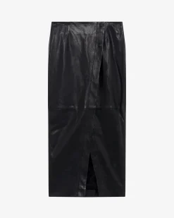 LEATHER WRAP SKIRT