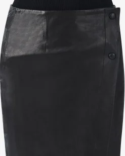 LEATHER WRAP SKIRT