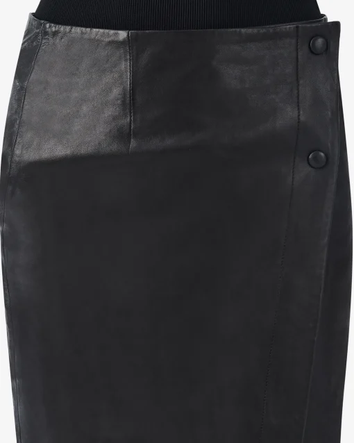 LEATHER WRAP SKIRT