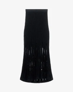 LONG LOOSE-KNIT SKIRT