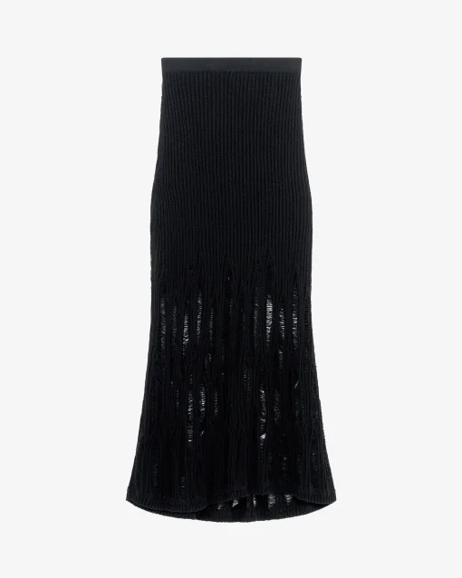 LONG LOOSE-KNIT SKIRT