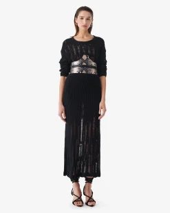 LONG LOOSE-KNIT SKIRT