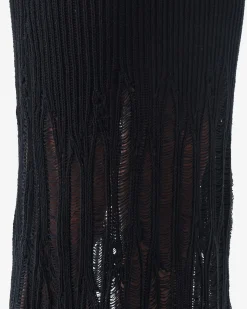 LONG LOOSE-KNIT SKIRT