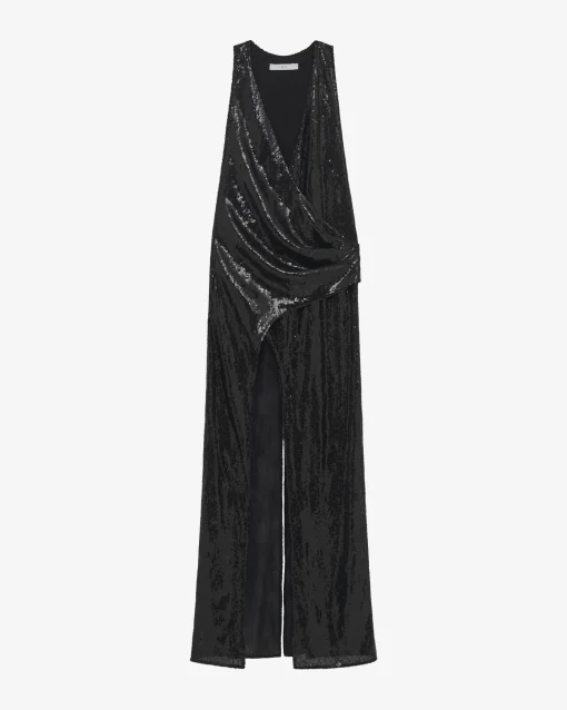 LONG SEQUINED DRESS