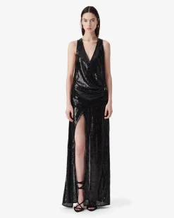 LONG SEQUINED DRESS