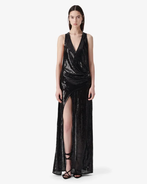 LONG SEQUINED DRESS