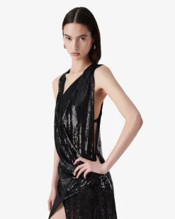 LONG SEQUINED DRESS