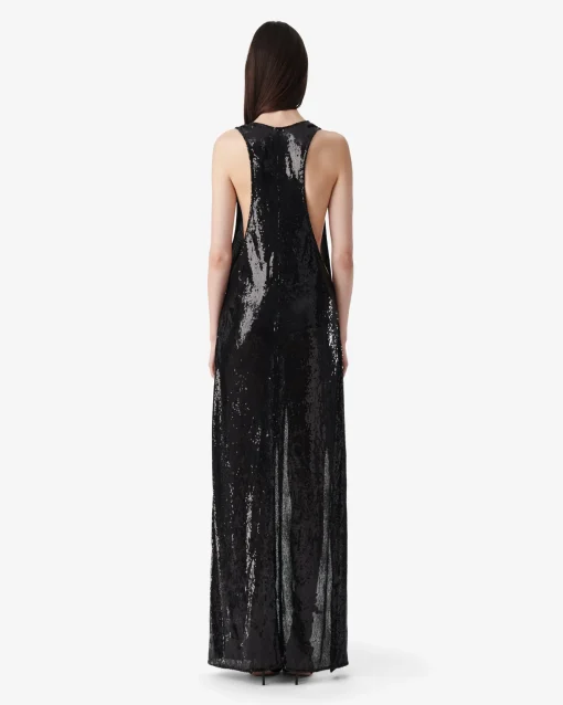 LONG SEQUINED DRESS
