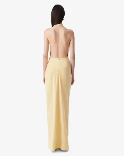 LONG STRAPLESS DRESS