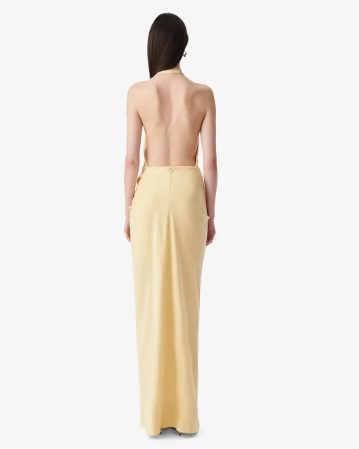 LONG STRAPLESS DRESS