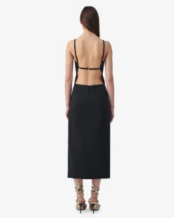 LONG STRAPLESS DRESS
