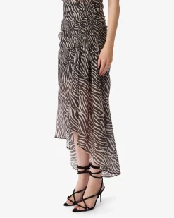 PRINT MIDI SKIRT