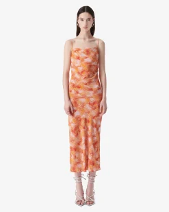 PRINTED MIDI DRESS