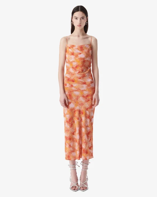 PRINTED MIDI DRESS