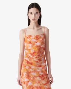 PRINTED MIDI DRESS