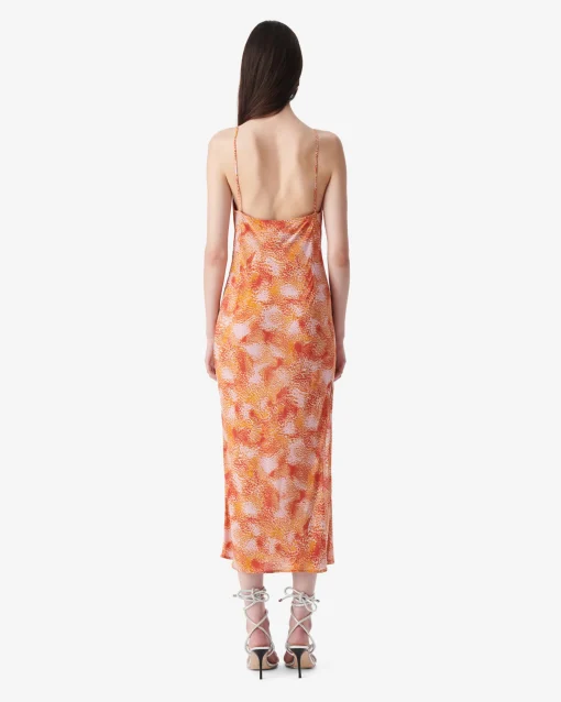 PRINTED MIDI DRESS