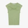 RIBBED ROUND-NECK TOP