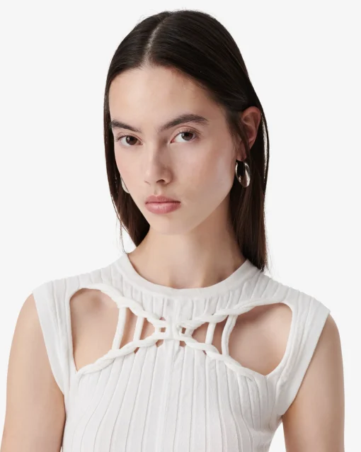 RIBBED ROUND-NECK TOP