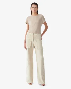 ROUND-NECK LINEN T-SHIRT