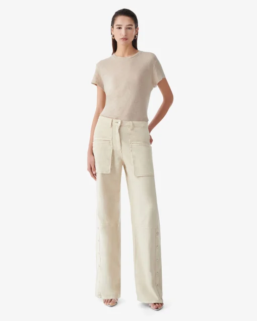 ROUND-NECK LINEN T-SHIRT