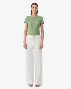 ROUND-NECK LINEN T-SHIRT
