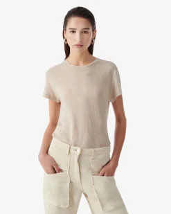 ROUND-NECK LINEN T-SHIRT