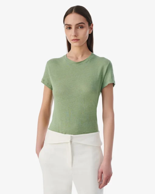 ROUND-NECK LINEN T-SHIRT