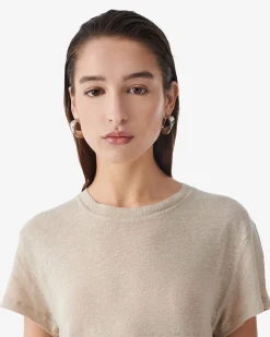 ROUND-NECK LINEN T-SHIRT