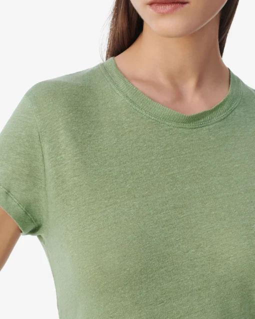 ROUND-NECK LINEN T-SHIRT