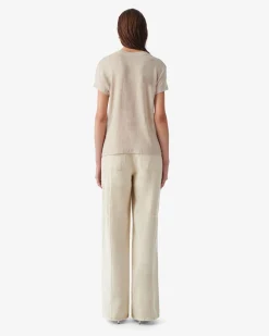 ROUND-NECK LINEN T-SHIRT