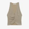 SEQUINNED V-NECK TOP