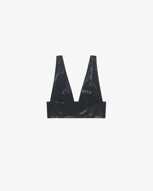SHORT LEATHER TOP