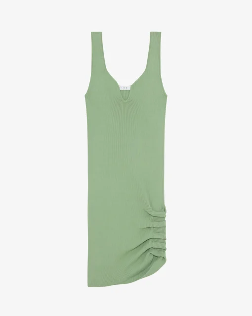SHORT RIBBED DRESS