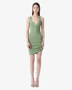 SHORT RIBBED DRESS