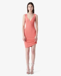 SHORT RIBBED DRESS