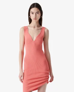 SHORT RIBBED DRESS